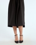 SIXDO G-Black Woven Loose Dress with Belt for Women